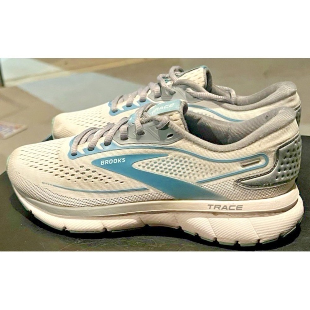 Brooks Trace 2 Women's 6.5B Grey / Aqua 1203751B185 - Picture 2 of 13